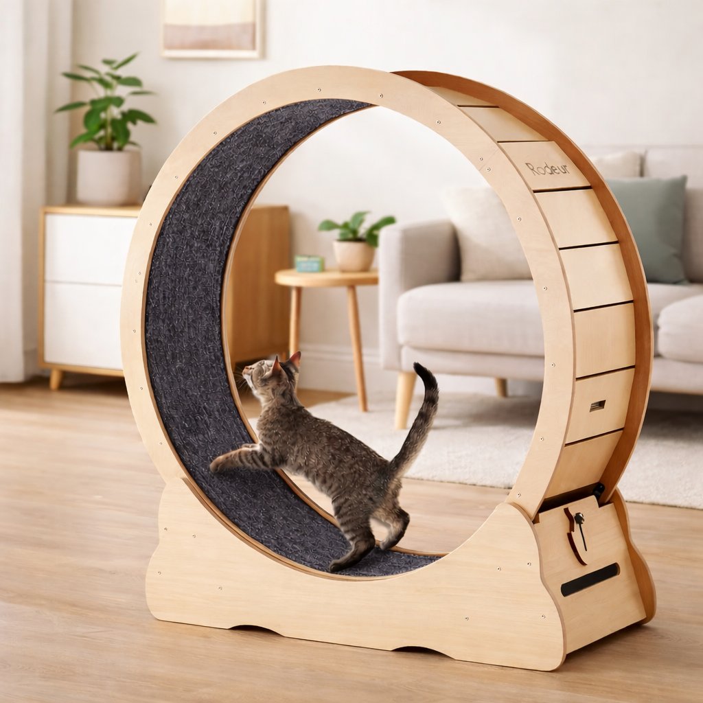 Roue pour chat Rôdeur Nordic — bois naturel design scandinave