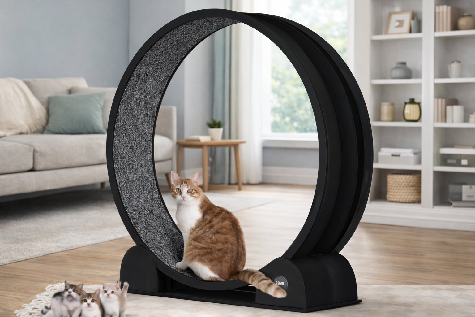 Roue pour chat Rôdeur Onyx — full black premium luxe